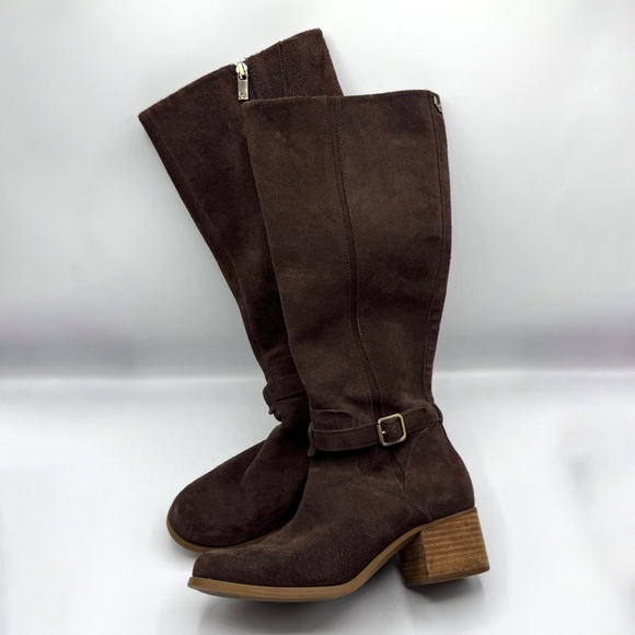 Koolaburra By UGG Womens Madeley Tall Brown Buckle Suede Boots Size